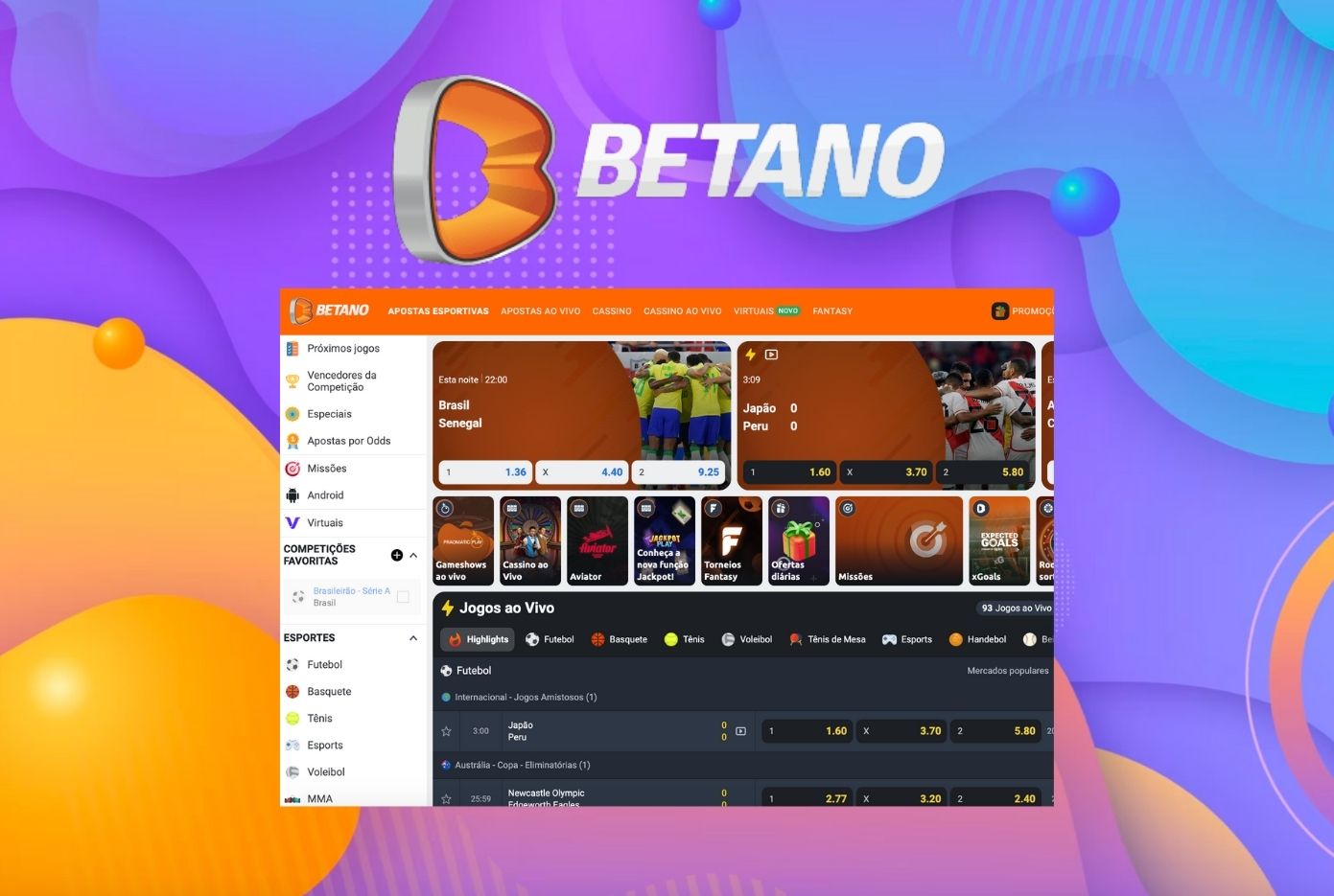 apostas em jogos esportivos no site do Betano Brasil